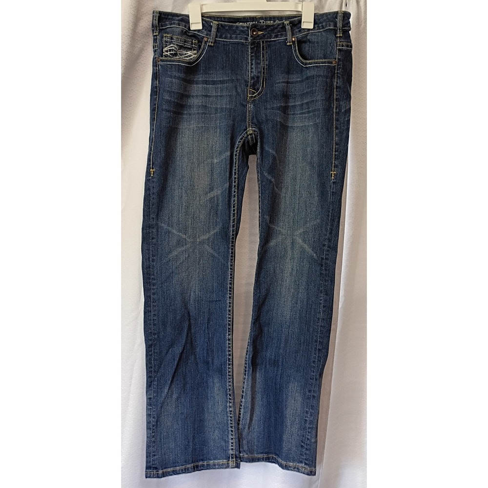 Cowgirl Tuff Co Women's Bootcut Jeans 36x33 Embroidered Pockets Western Vintage